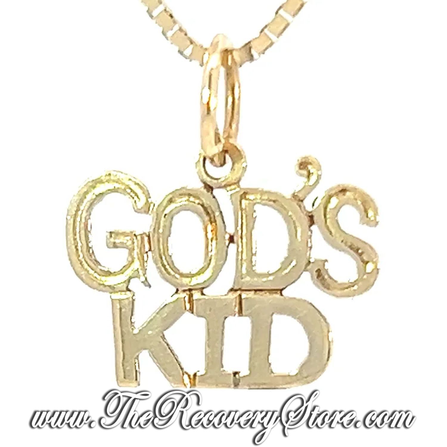*14k Gold &quot;God&#39;s Kid&quot;  Small Size Pendant