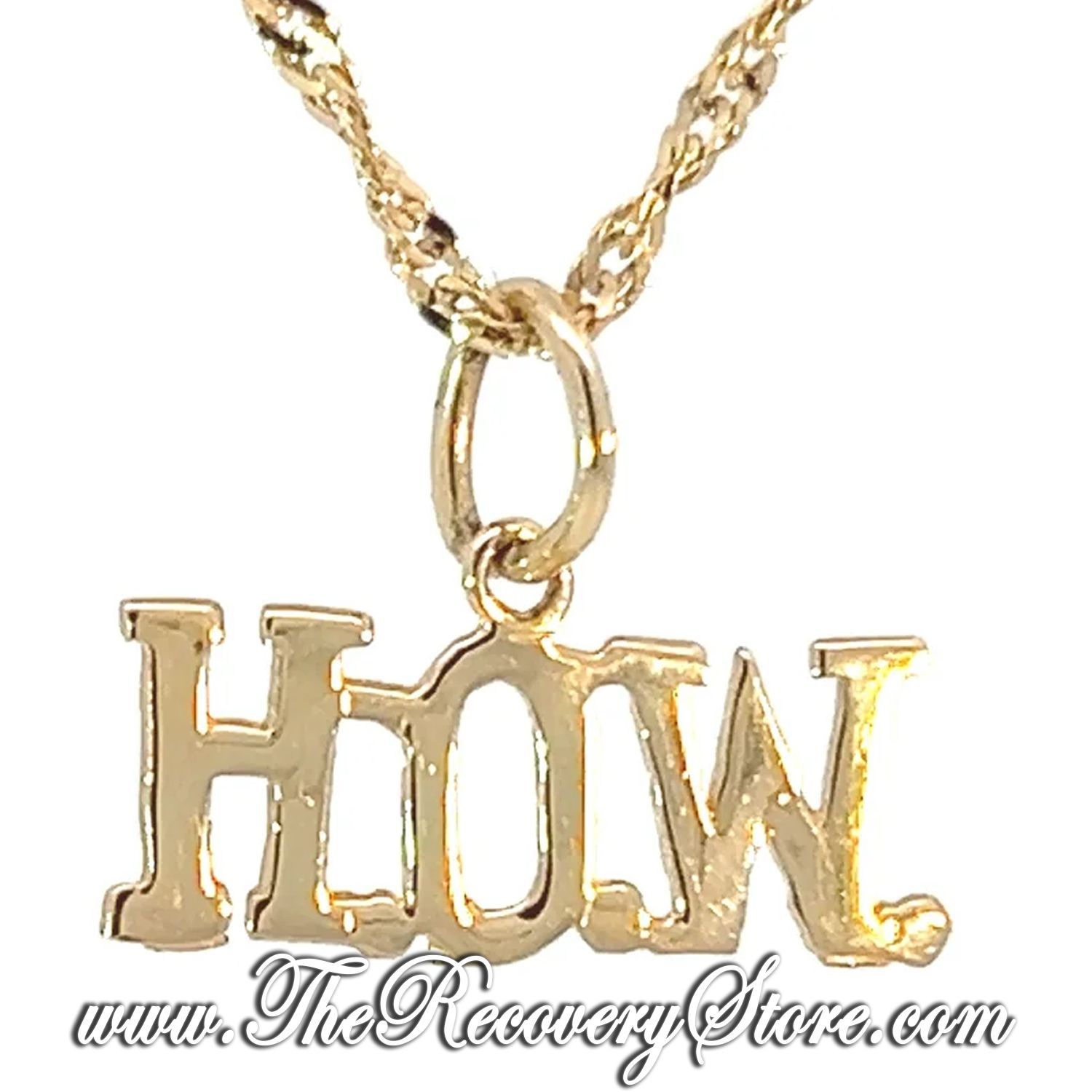 *14k Gold &quot;HOW&quot; Pendant