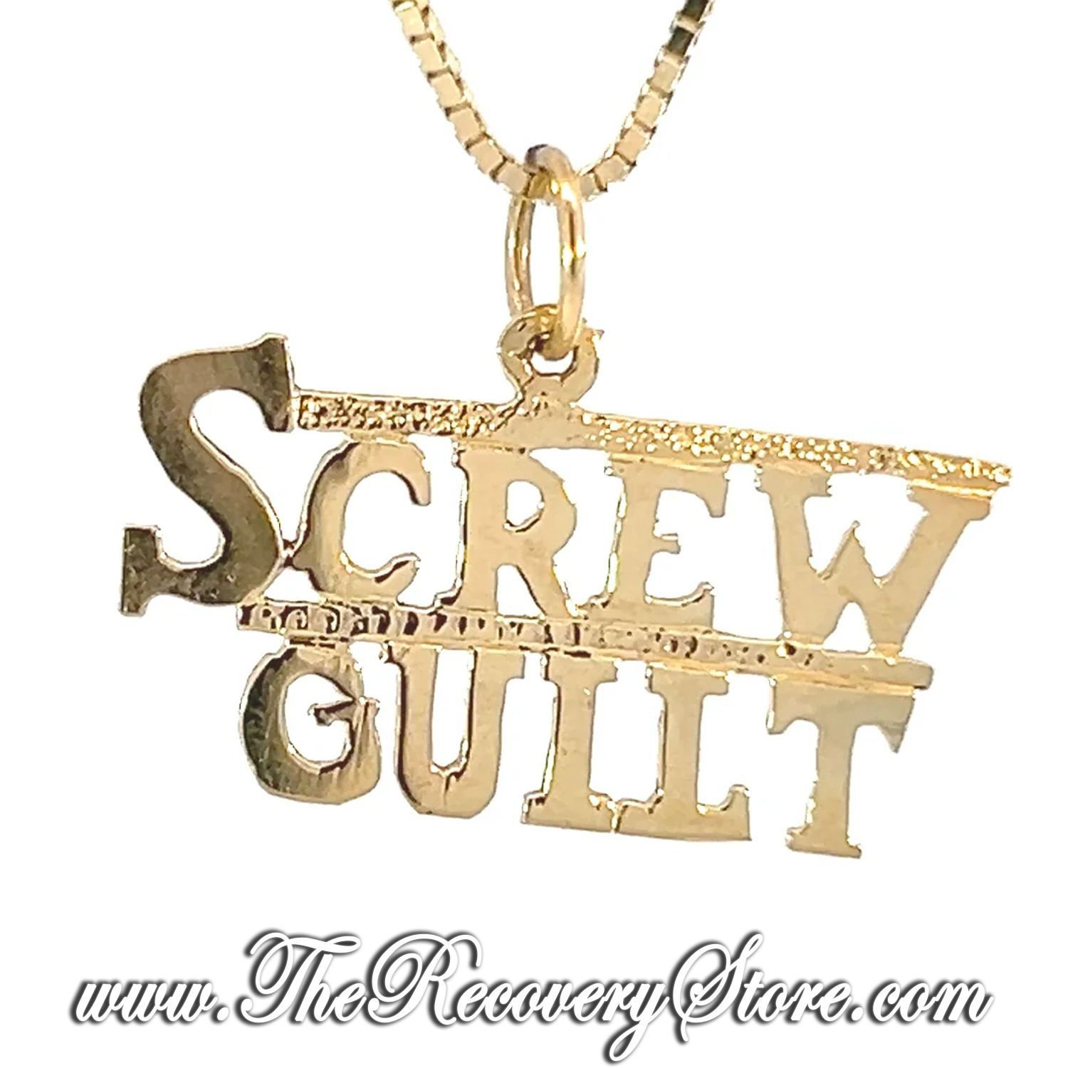*14k Gold &quot;Screw Guilt&quot; Pendant