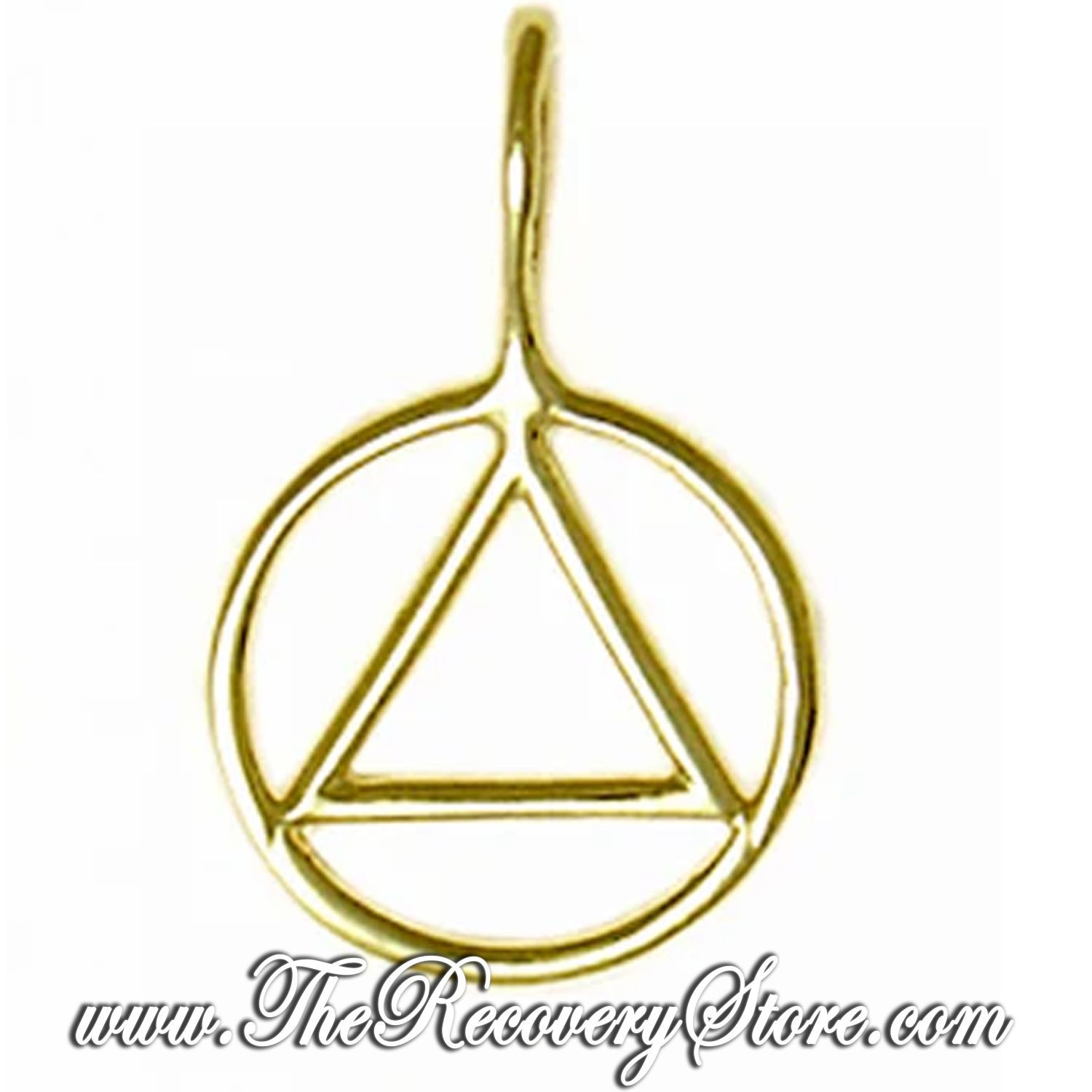 *14k Gold Medium Simple Wire Look Pendant