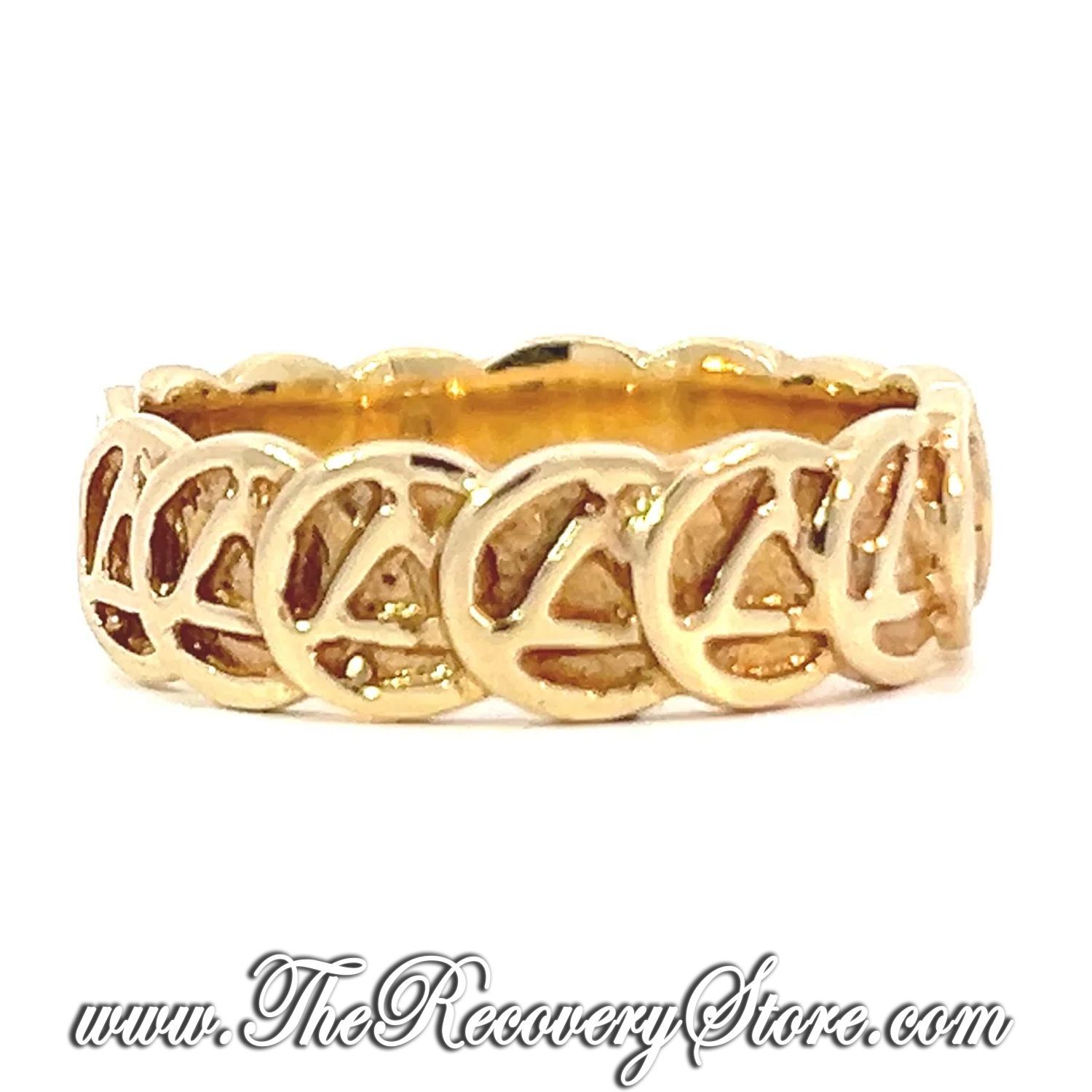 *14k Gold Continuous AA Symbol Narrow Style Band, Version: 5.5