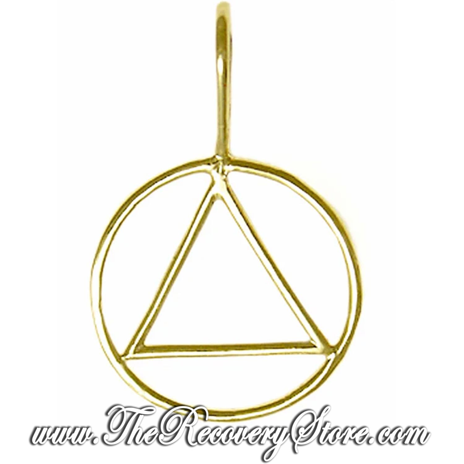 *14k Gold Simple Wire Look Medium Size Pendant