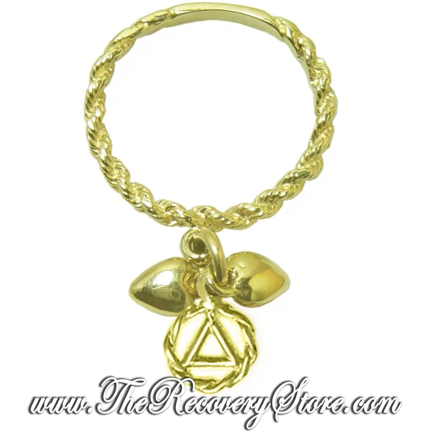 AA Gold Twist Wire Dangle Ring, Version: 2.5