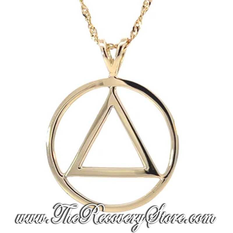 AA 14k Gold Flat Style Large Symbol Pendant