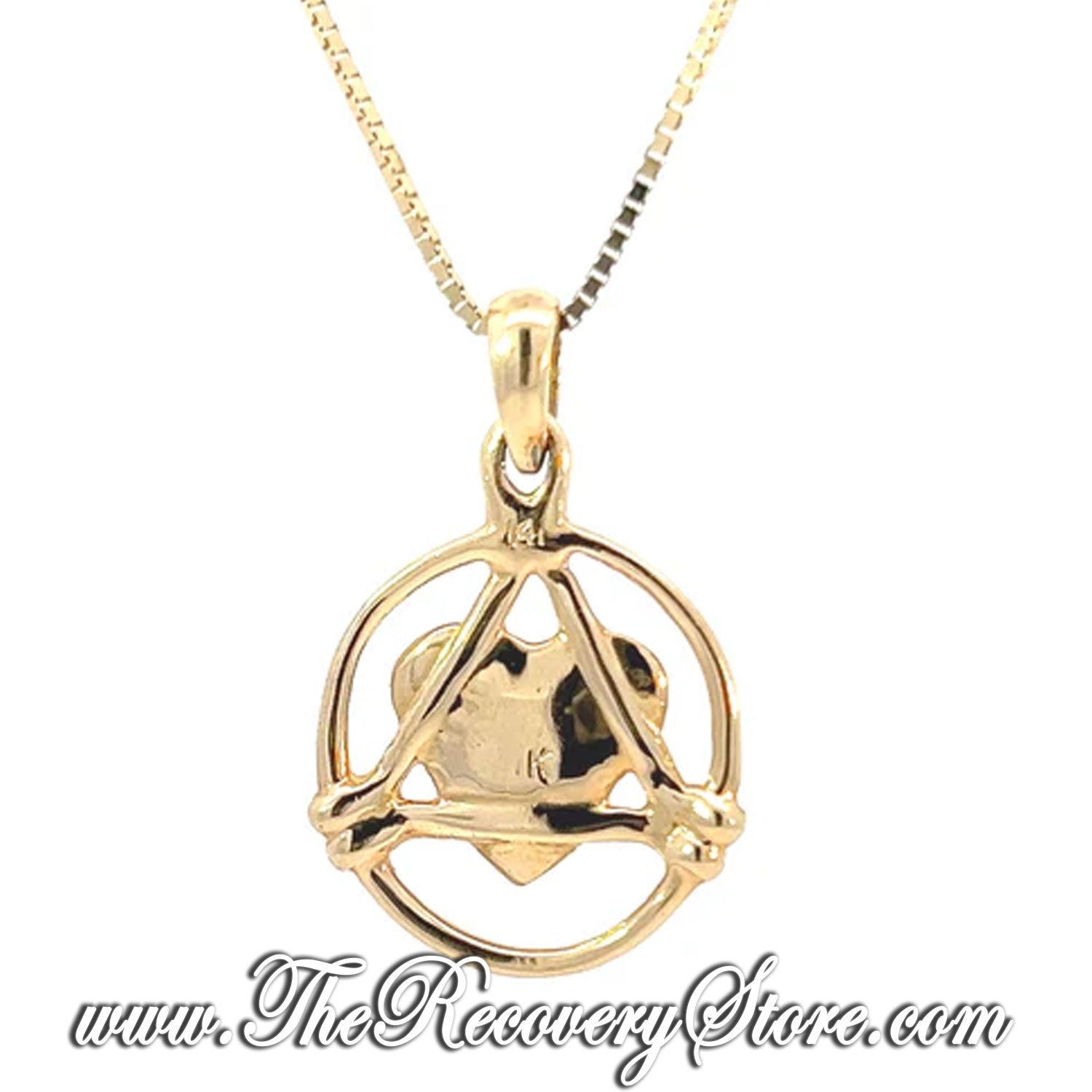 AA 14k Gold Love &amp; Service Medium Pendant