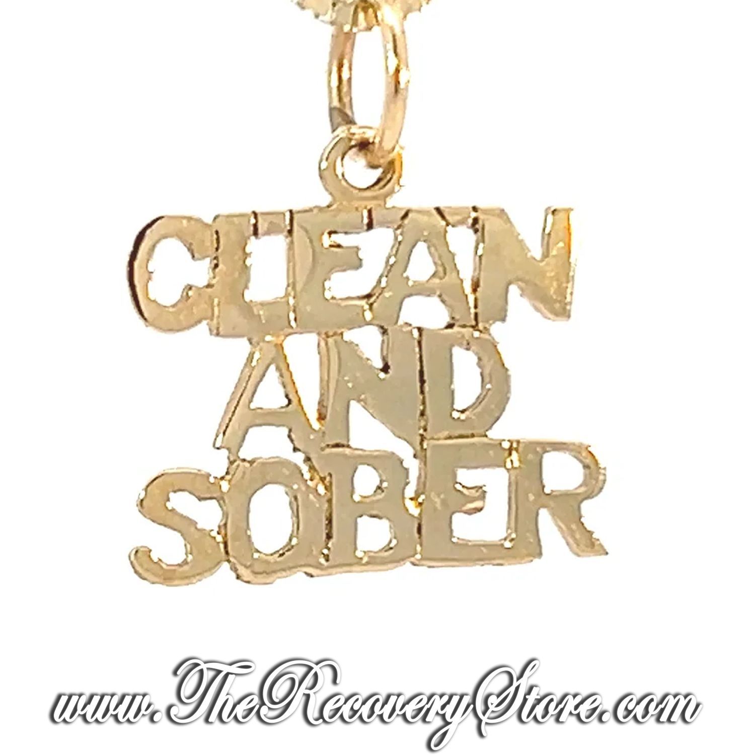Clean &amp; Sober 14k Gold Pendant