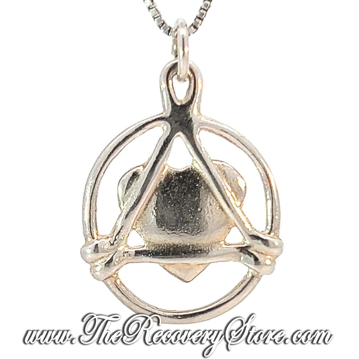 Sterling Silver Love &amp; Service AA Medium Size Pendant