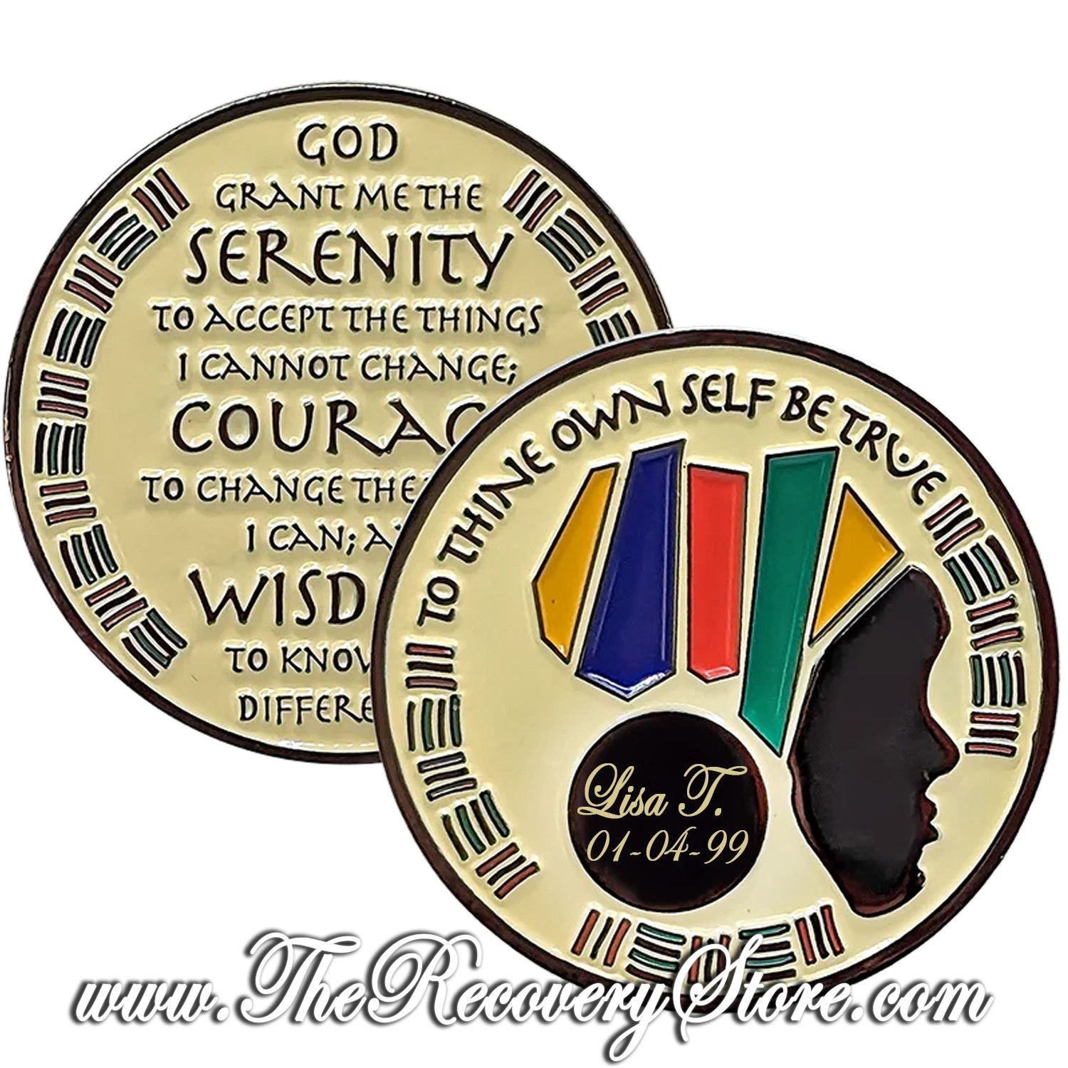 Large Medallion - African Queen with Custom Engraving
