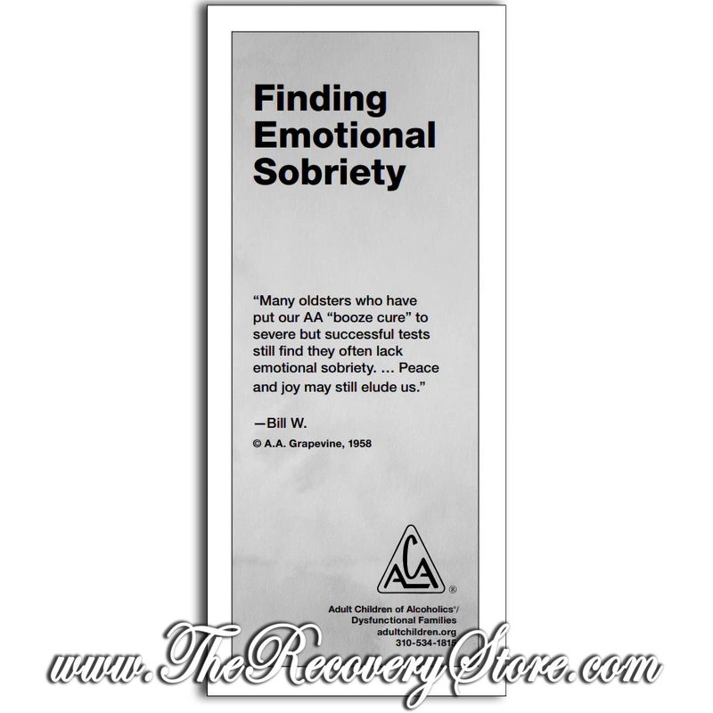 Pamphlet - Finding Emotional Sobriety