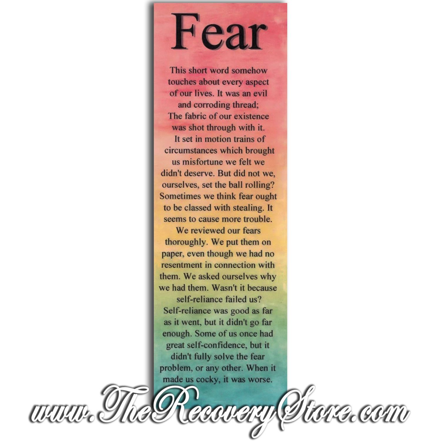 Bookmark - Fear - Laminated (RE)