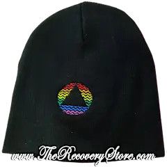 AA Beanie Black with Rainbow