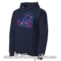 Hoodie - Grateful Heart - Blue Size Small