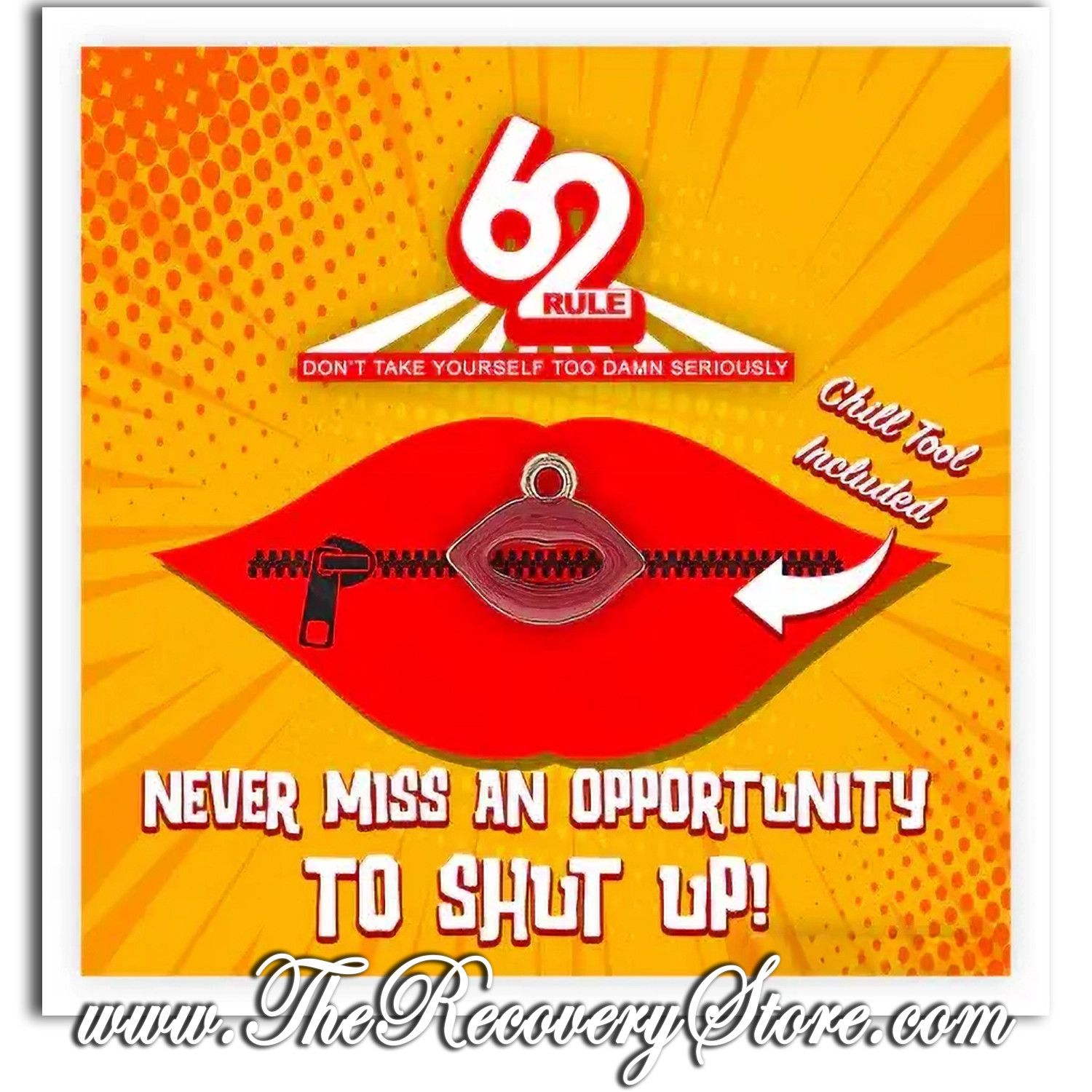 Card - Rule 62  Charm - Lips Shut Up