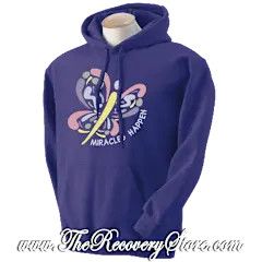 Hoodie - Miracles Happen - Purple 2XL