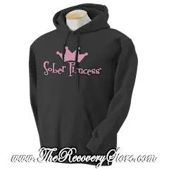 Hoodie - Sober Princess - Black - 2XL