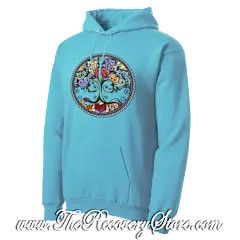 Hoodie - Tree of Life - Light Blue - XL