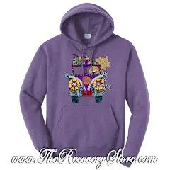 Hoodie - Keep On Trudging - Light Purple 2XL