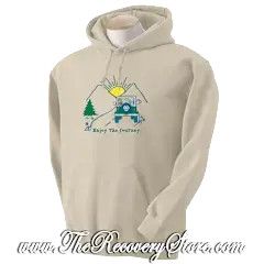 Hoodie - Enjoy The Journey - Tan - Small