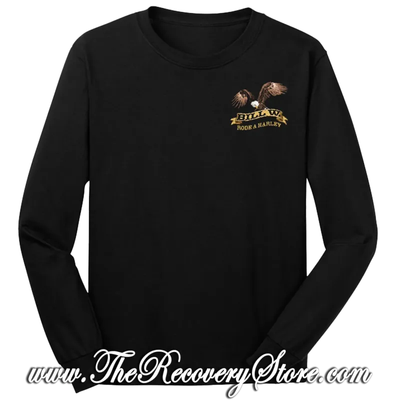 Long Sleeve Shirt - Bill W. Rode A Harley - Black - Medium