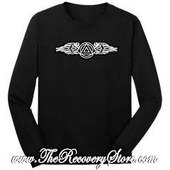 Long Sleeve Shirt -  Tribal Flare Symbol - Black - Small