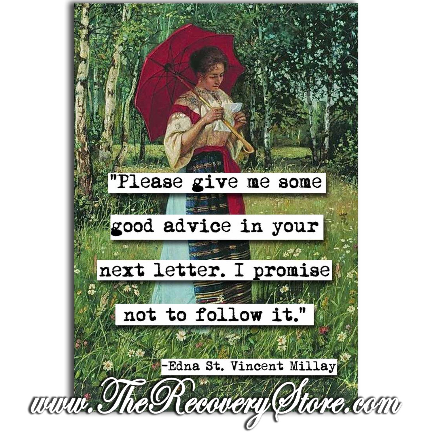 Greeting Card - Edna St Vincent Millay Good Advice