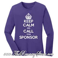 Long Sleeve Shirt -  Keep Calm - Purple - 3XL