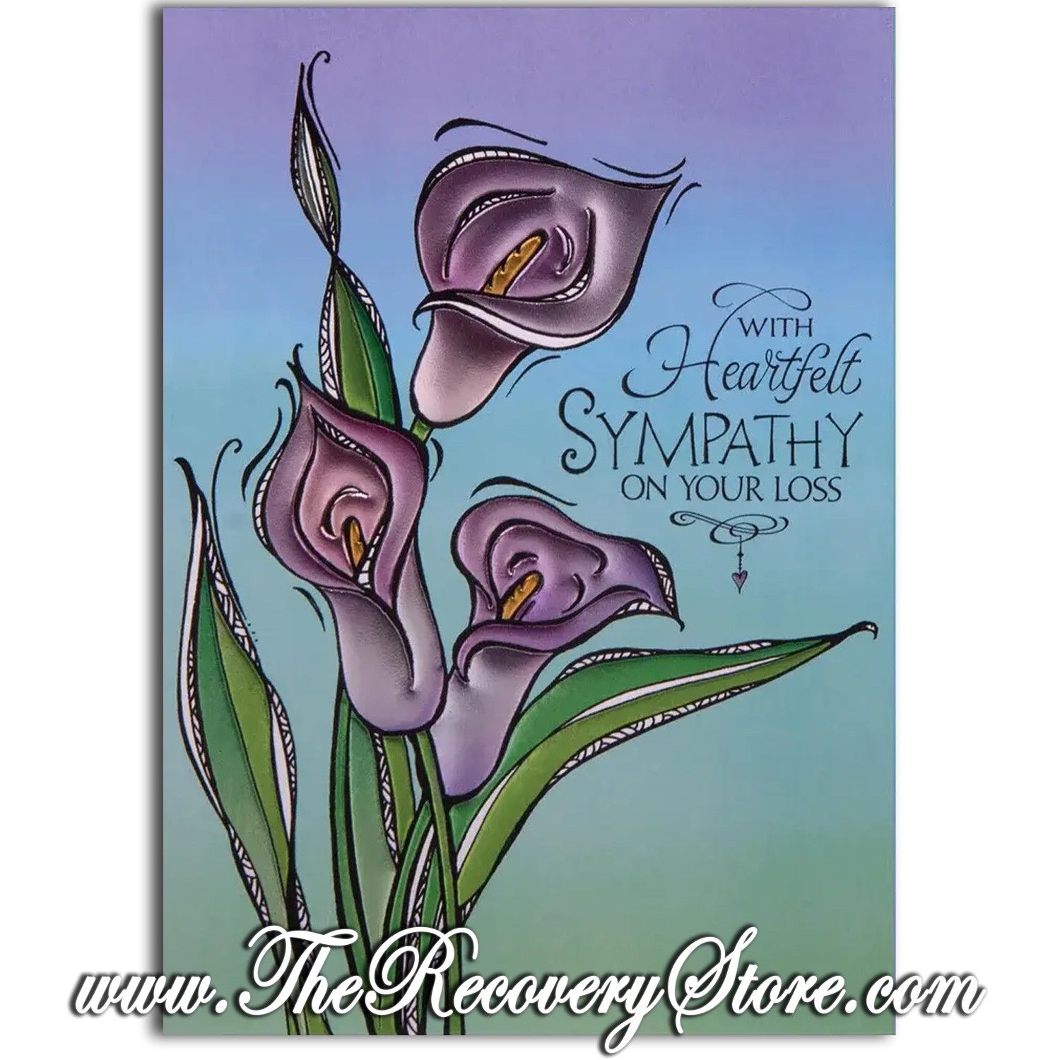 Greeting Card - Heartfelt Sympathy Calla Lily