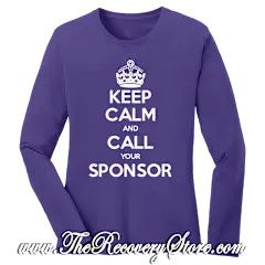 Long Sleeve Shirt -  Keep Calm - Purple - XL