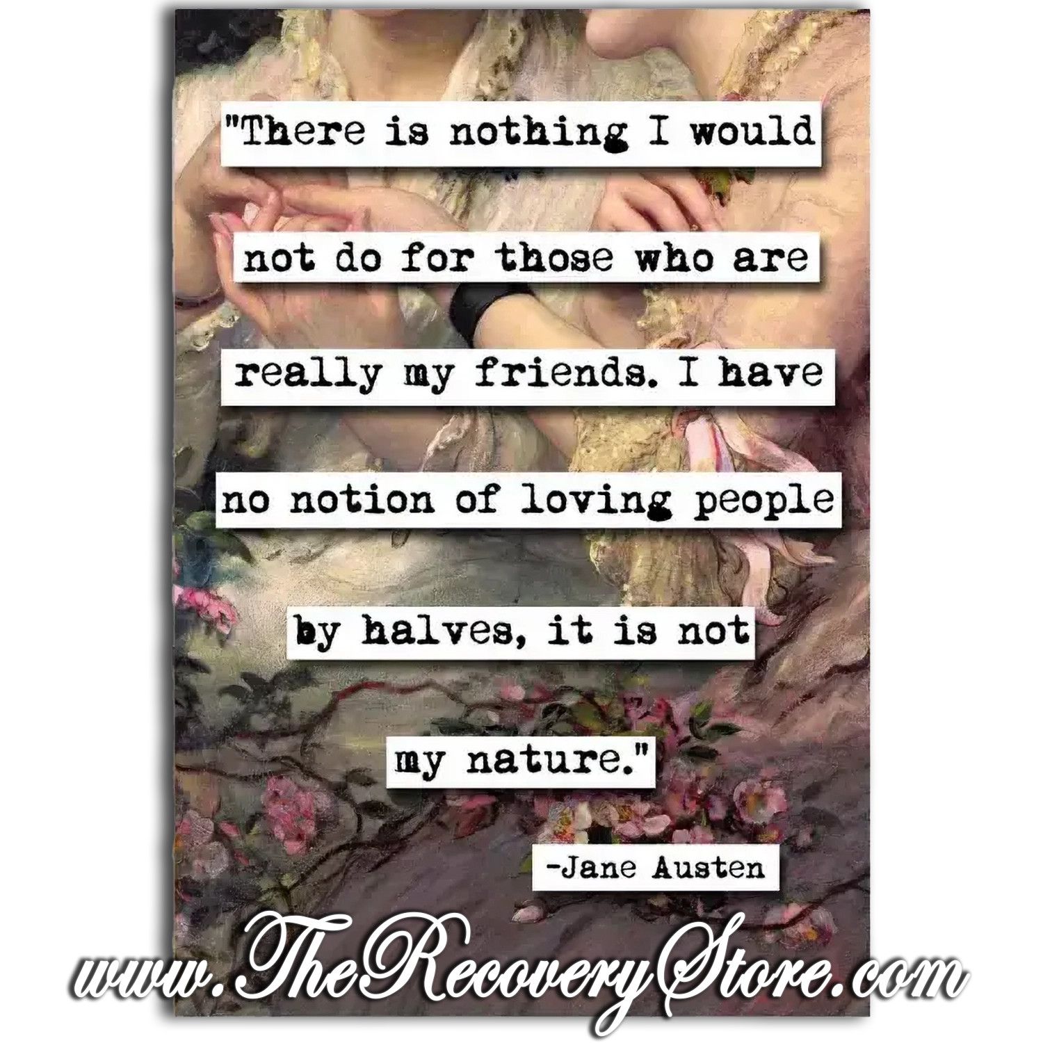 Greeting Card - Jane Austen Friends Quote Blank