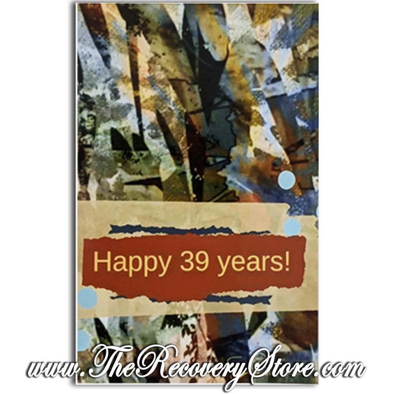 Greeting Card - Happy 39 Years - Handmade