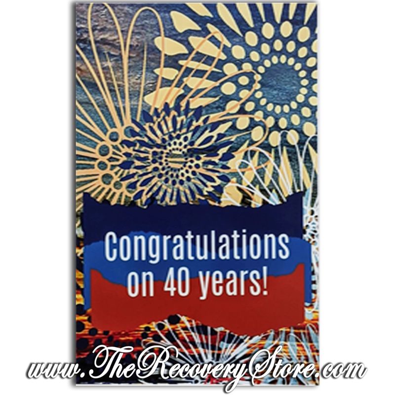 Greeting Card - Happy 40 Years - Handmade