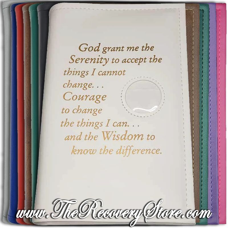 Book Cover - AA Serenity Prayer in Your Choice of 14 Different Colors