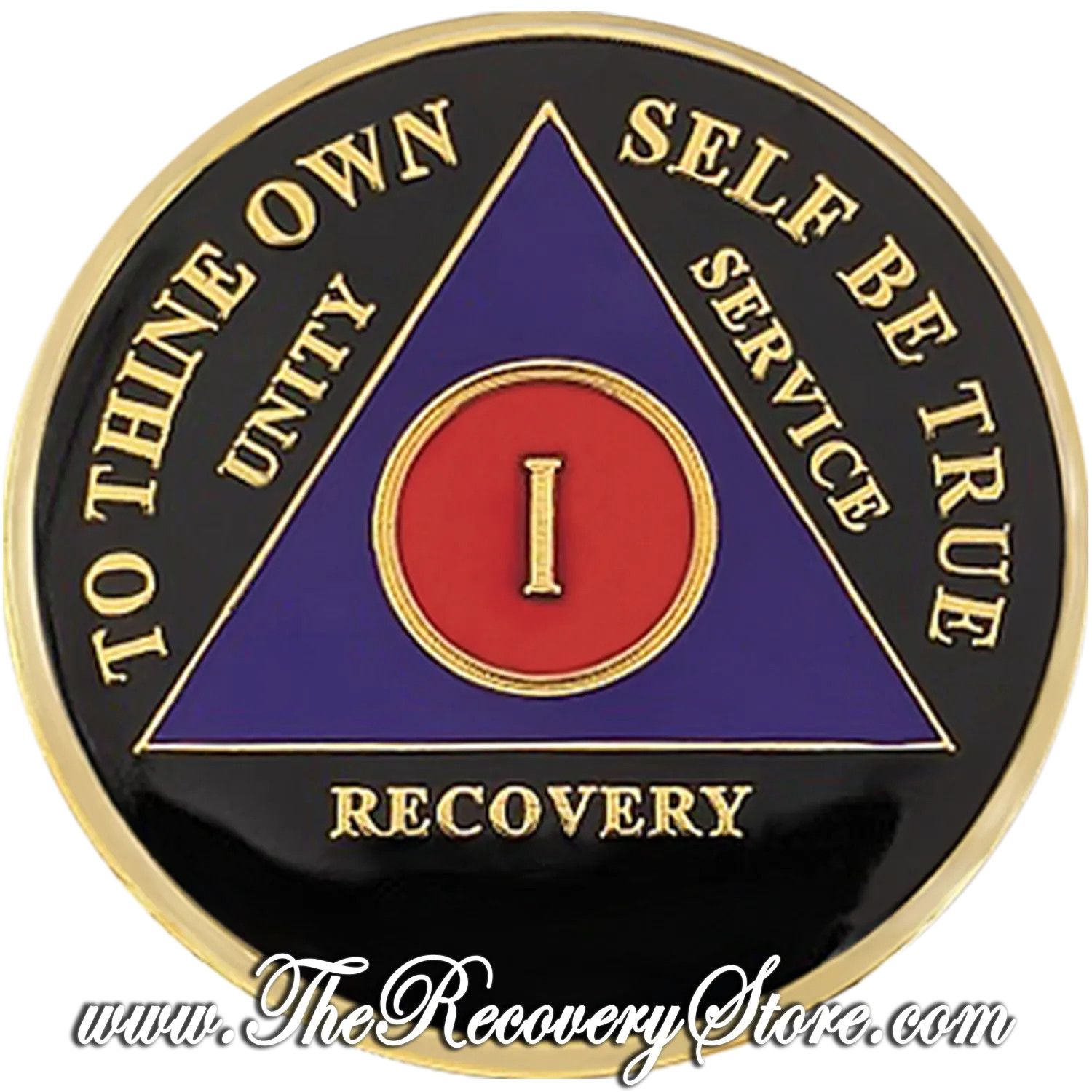 Medallion - AA Triangle Black &amp; Purple