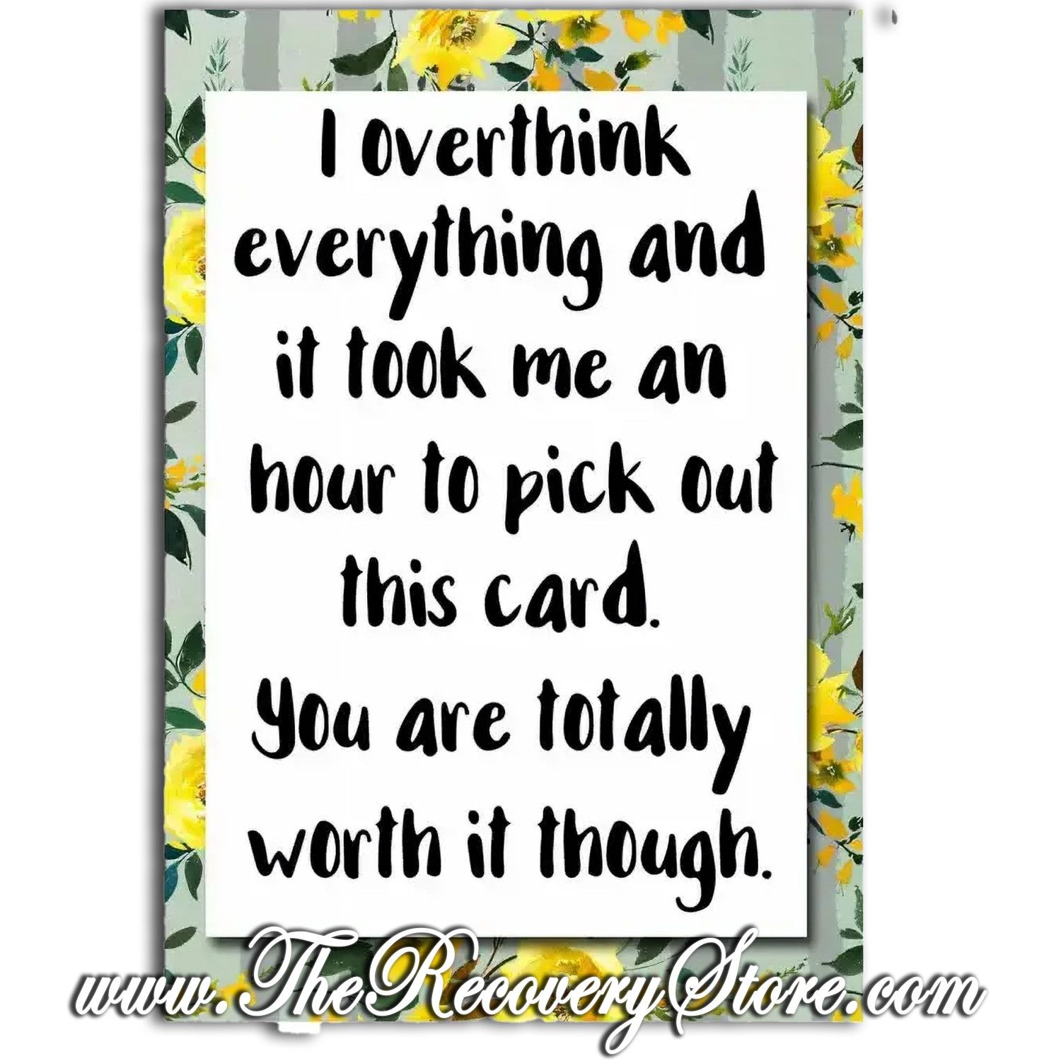 Greeting Card - Overthink Everything Blank