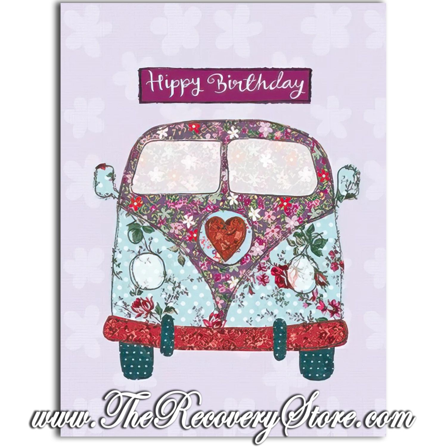 Greeting Card - Peace &amp; Love Hippie Bus Birthday