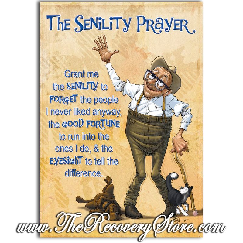 Greeting Card - The Senility Prayer - Male - Birthday Card