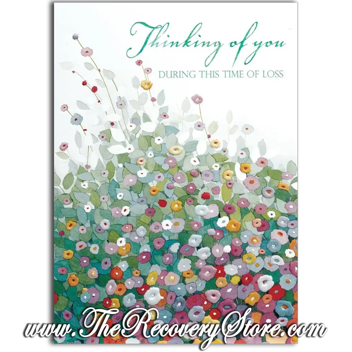 Greeting Card - Watercolor Flowers and Leaves