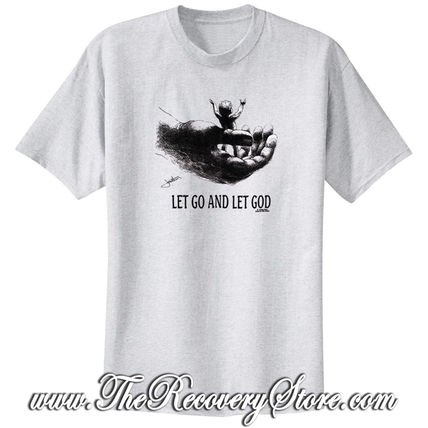 T-Shirt - Let Go &amp; Let God Ash - Large