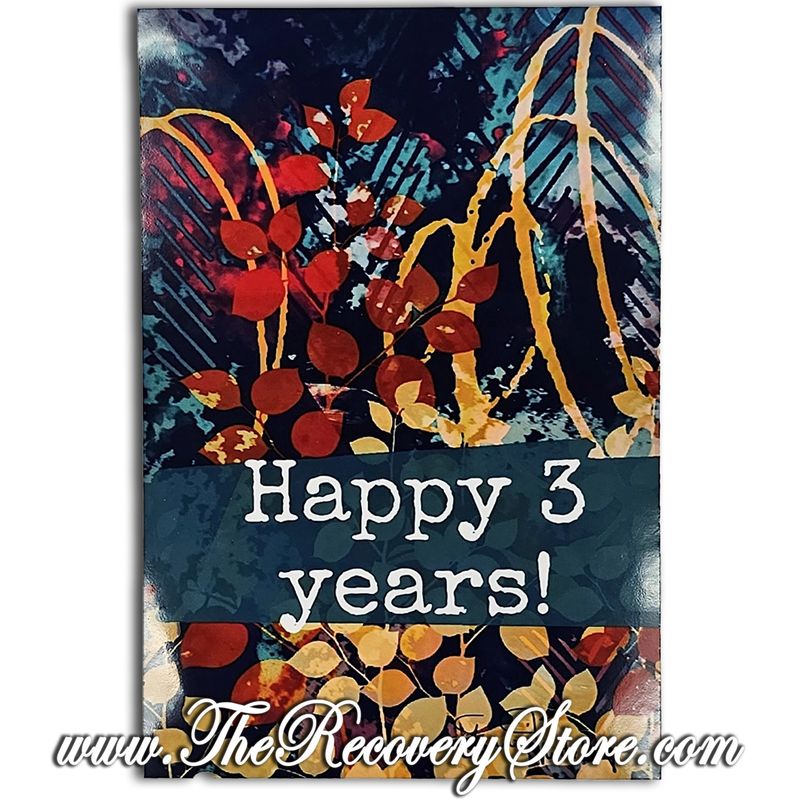 Greeting Card - Happy 3 Years - Handmade