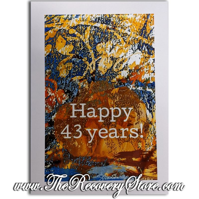Greeting Card - Happy 43 Years! - Handmade