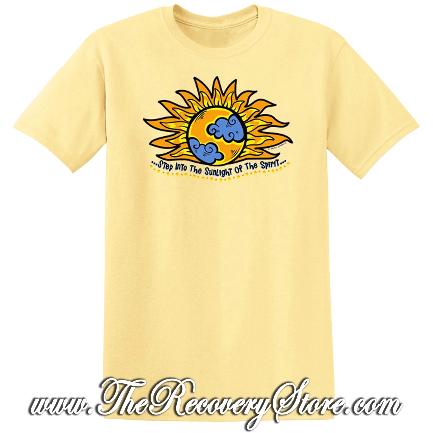 T-Shirt - Into The Sunlight of The Spirit - Unisex - Yellow - Small
