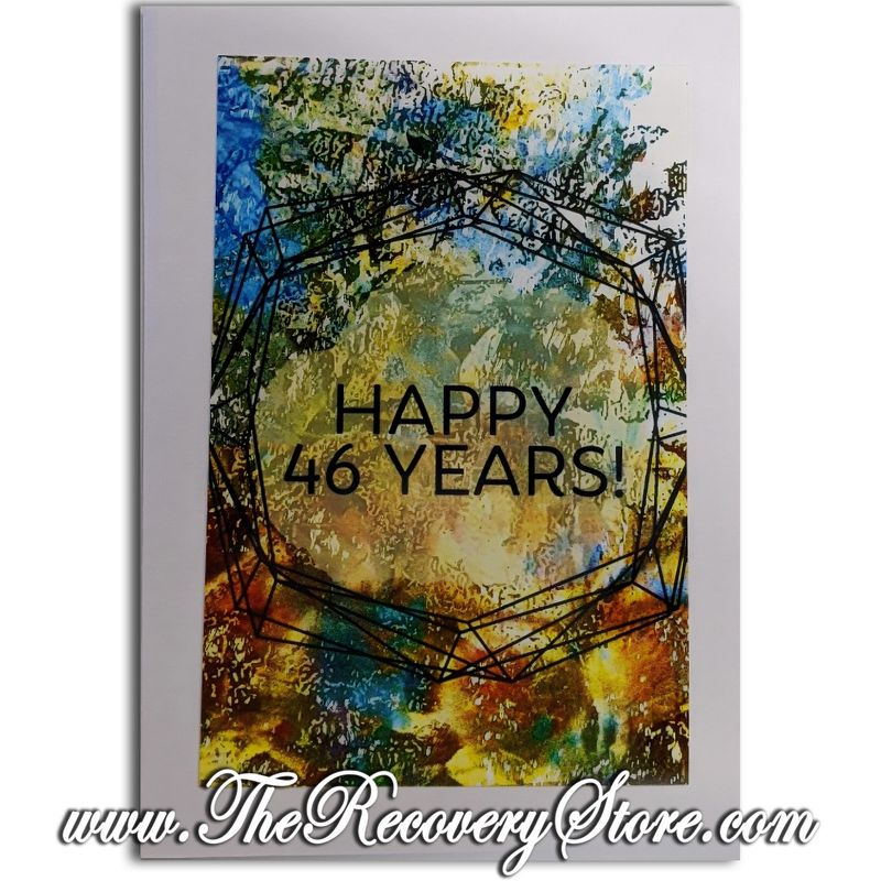 Greeting Card - Happy 46 Years! - Handmade