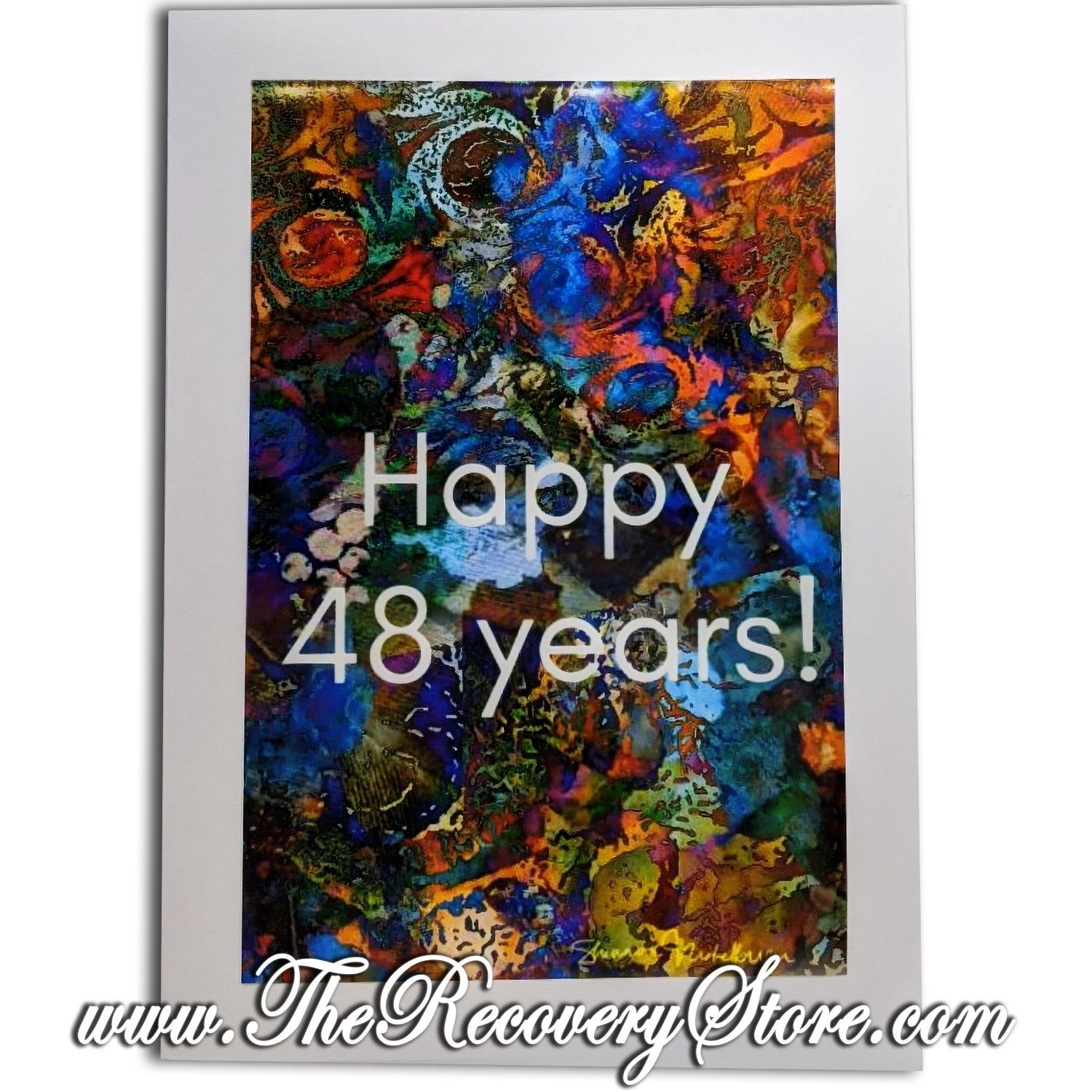 Greeting Card - Happy 48 Years! - Handmade