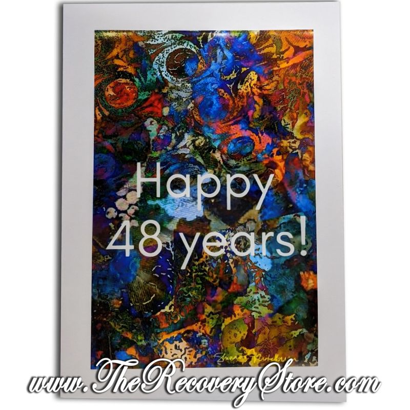 Greeting Card - Happy 48 Years! - Handmade