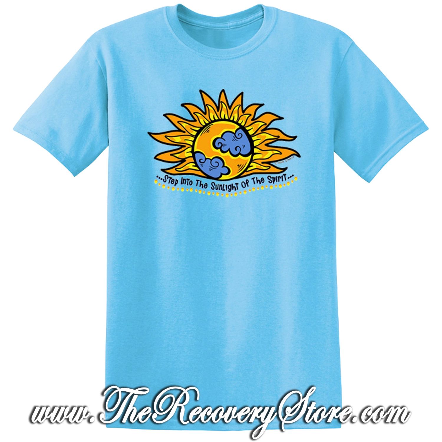 T-Shirt - Into The Sunlight of The Spirit - Unisex - Sky Blue - Small