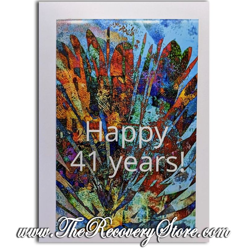Greeting Card - Happy 41 Years! - Handmade