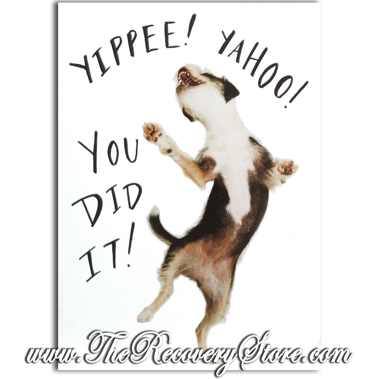 Greeting Card - Yippee Yahoo Dog Congrats Card