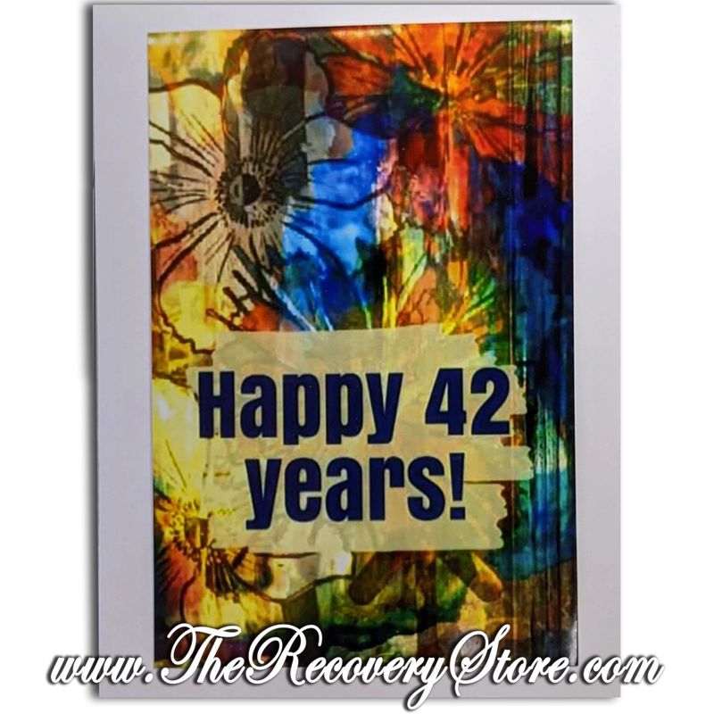 Greeting Card - Happy 42 Years! - Handmade
