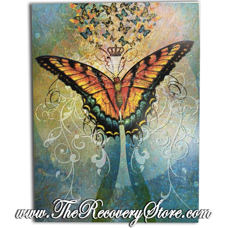 Greeting Card - Large Butterfly Beneath Crown Birthday Card