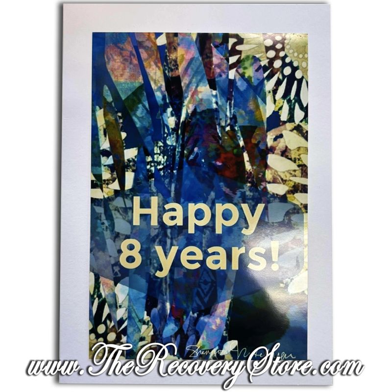 Greeting Card - Happy 8 Years - Handmade